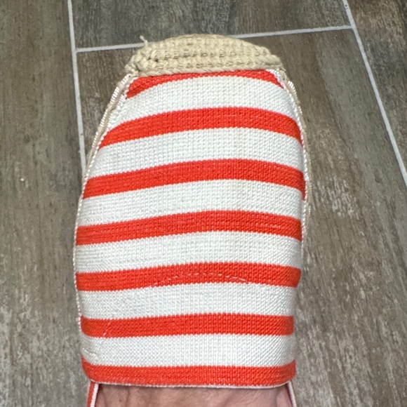 Vionic Red Orange and White Striped Espadrilles - Picture 6 of 9